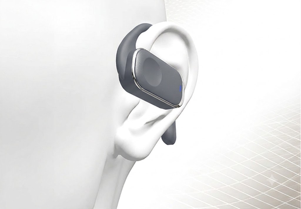 Groovz open-ear headphone with crystal-clear sound waves