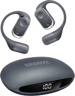 Groovz Plus Open-Ear earbuds in grey
