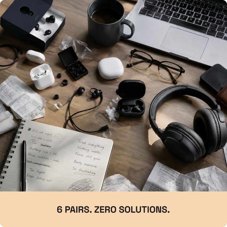 Collection of earbuds the writer tested before switching